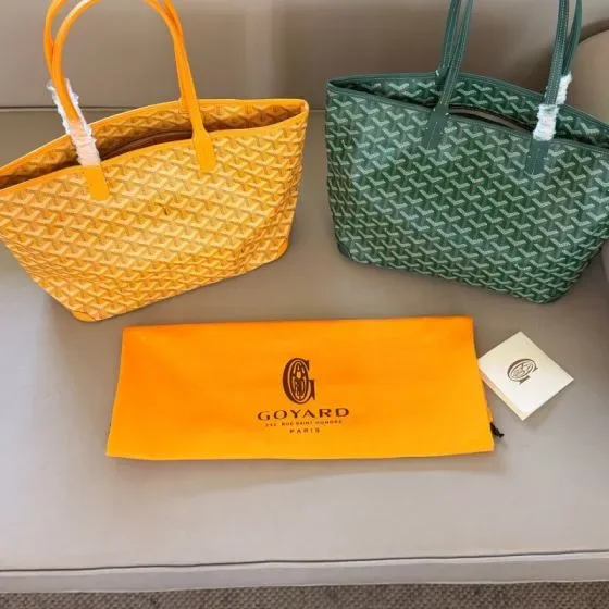 Goyard Saint Louis Yellow Tote Bag