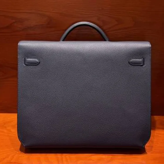 Hermes Kelly Depeches Navy leather business