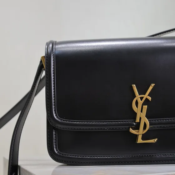 YSL Solferino Medium Satchel Hitam Crossbody