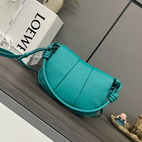 Loewe Paseo Satchel Turquoise Crossbody