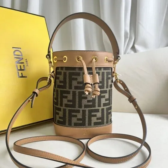 Fendi Mon Tr sor Mini Bucket Bag Brown Shoulder Bag
