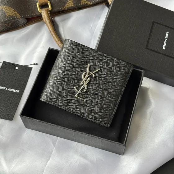 YSL Monogram East West Wallet Black Wallet