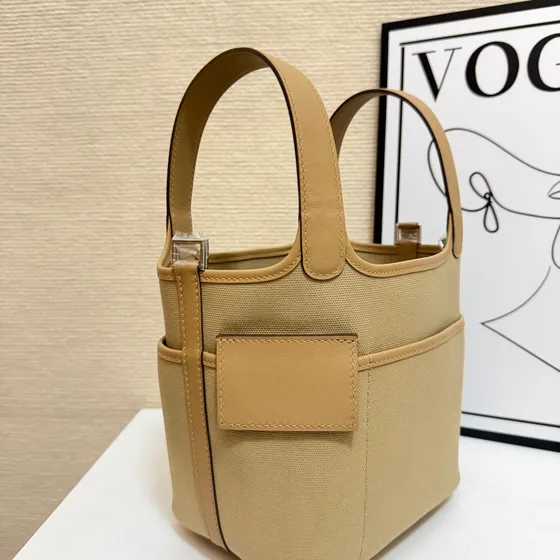 Hermes Cargo Picotin Lock Beige Tophåndtag