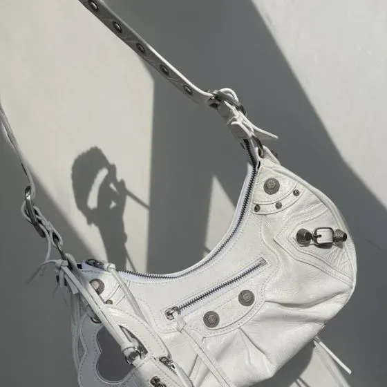 Balenciaga Le Cagole Shoulder Bag White Shoulder Bag