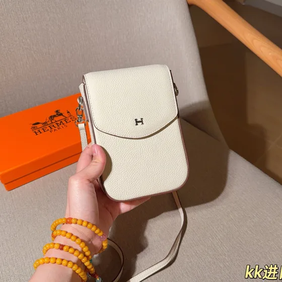Hermes H Phone Etui Vit Crossbody