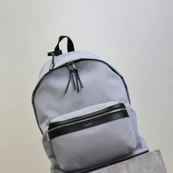 YSL City Backpack Light Grey Backpack