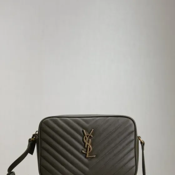 YSL Lou Camera Bag Olive Green Crossbody