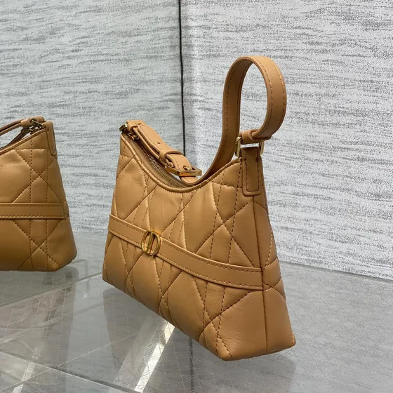 Dior Miss Caro Mini Hobo With Chain Apricot Hobo