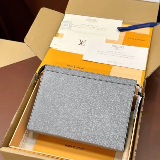 Louis Vuitton Pochette Voyage Silver Taiga everyday