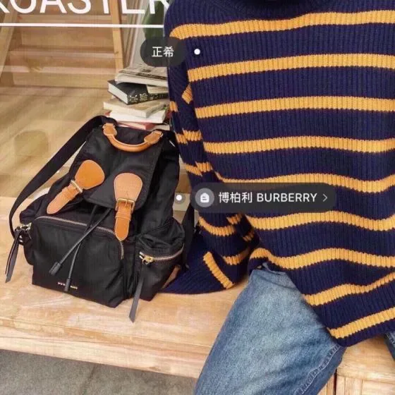 Burberry The Rucksack Backpack Black Backpack