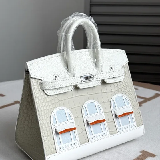 Hermes Birkin 20 Sellier Faubourg Белый/Off-Белый 20cm Верхняя ручка