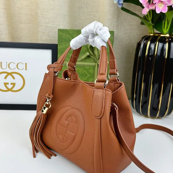 Gucci Soho Pelle Manico Bag Marrone 23*11*20.5cm Manico