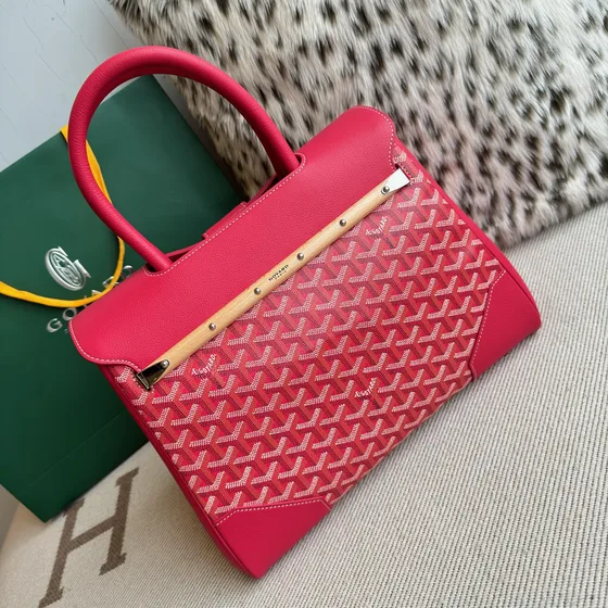Goyard Saigon Tote Rød Tophåndtag