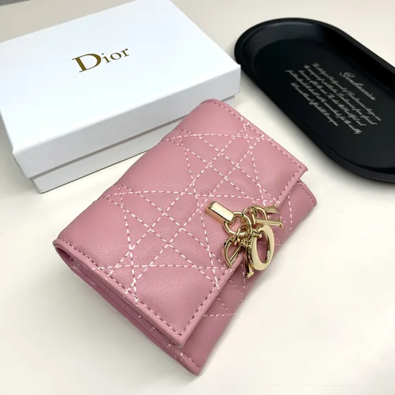 Dior Lady Dior Lotus Brieftasche Rosa Brieftasche