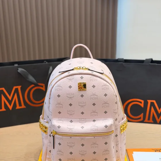 MCM Stark Backpack Beige Backpack
