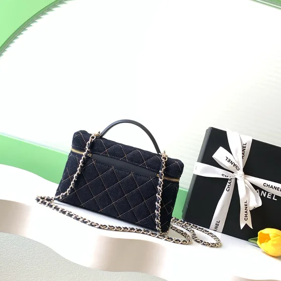 Chanel Vanity Case Bleu marine Bleu Vanity