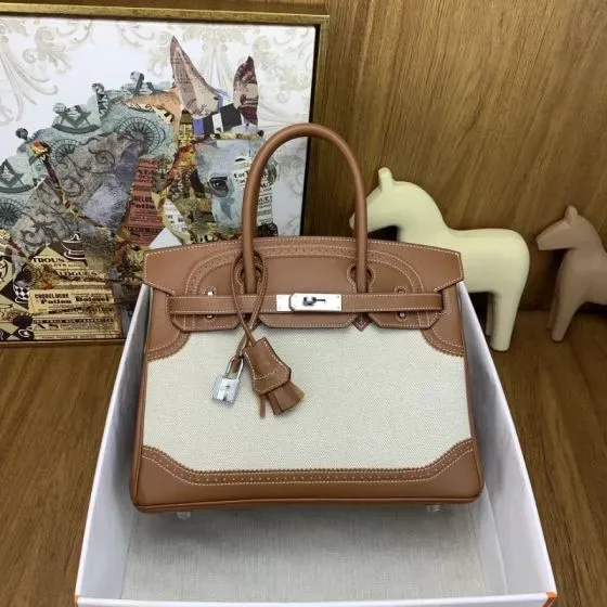 Hermes Birkin Ecru Gold Top Handle