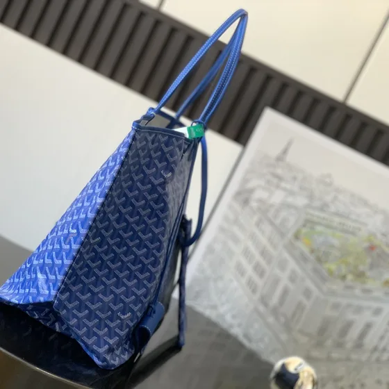 Goyard Saint Louis Blue Tote Bag
