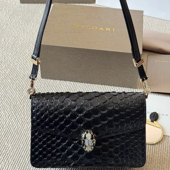 Bvlgari Serpenti Forever Noir Sac épaule