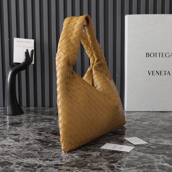 Bottega Veneta Small Hop Mustard Yellow Hobo