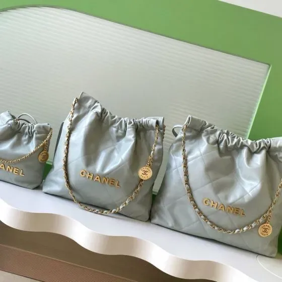 Chanel 22 Bag Light Blue Hobo