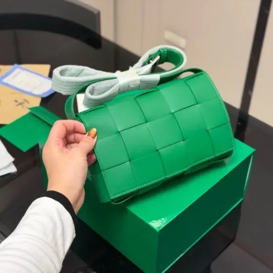 Bottega Veneta Cassette Green Crossbody