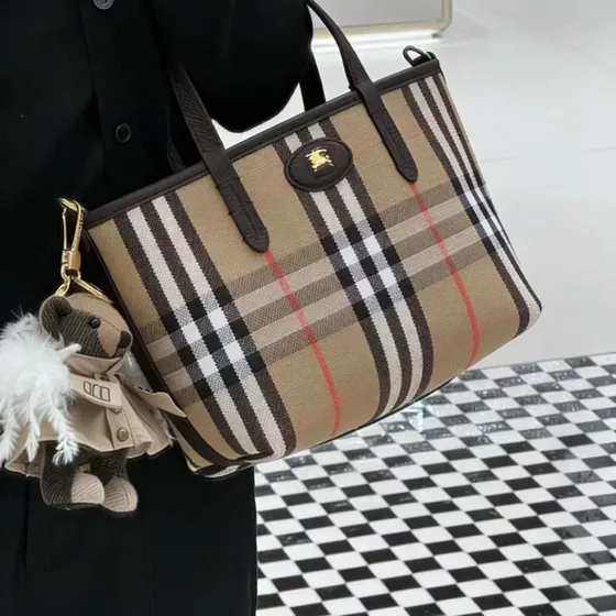 Burberry Vintage Check Mini Tote Бежевый/Коричневый Сумка-шоппер