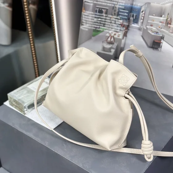 Loewe Flamenco Clutch Mini Beige Crossbody