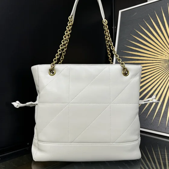 YSL Jamie Shopping Bag Putih 29cm Shoulder Bag