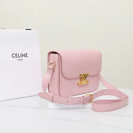 Celine Triomphe Rosa Bolso bandolera
