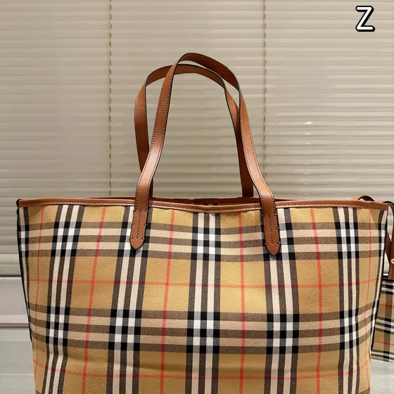 Burberry Check Sac cabas Beige/Marron Check Sac cabas