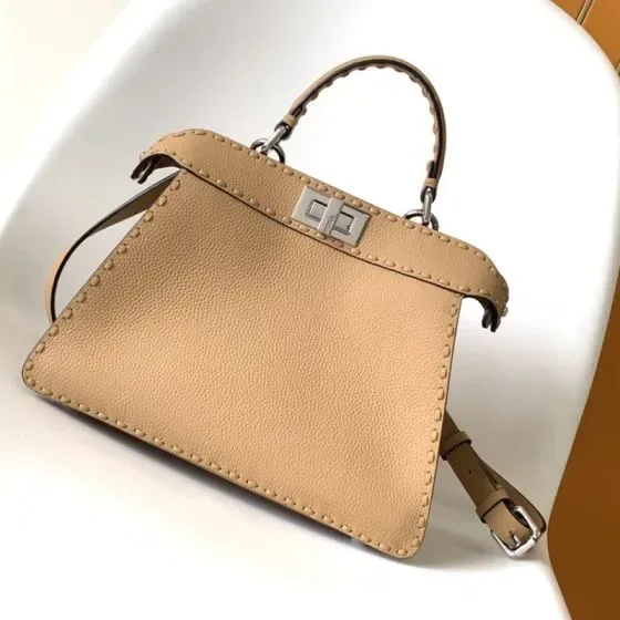 Fendi Peekaboo Iseeu Small Beige Top Handle