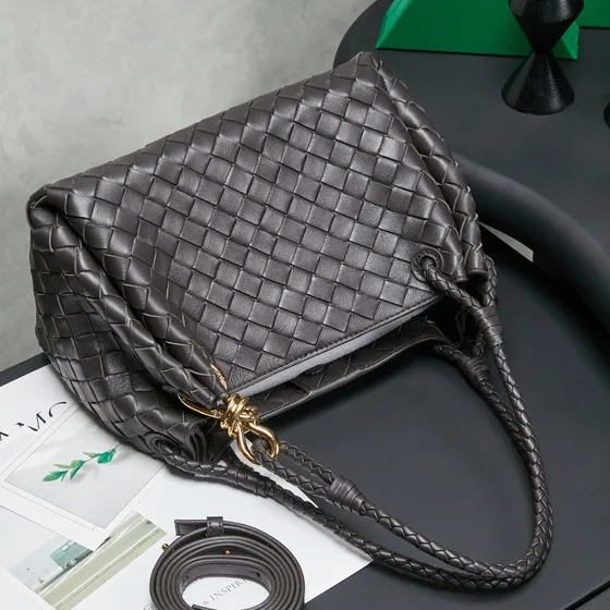 Bottega Veneta Parachute Bag Dark Grigio Borsa a spalla