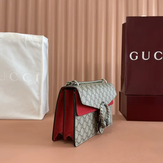 Gucci Dionysus Gg Small Shoulder Bag Beige/Merah Shoulder Bag