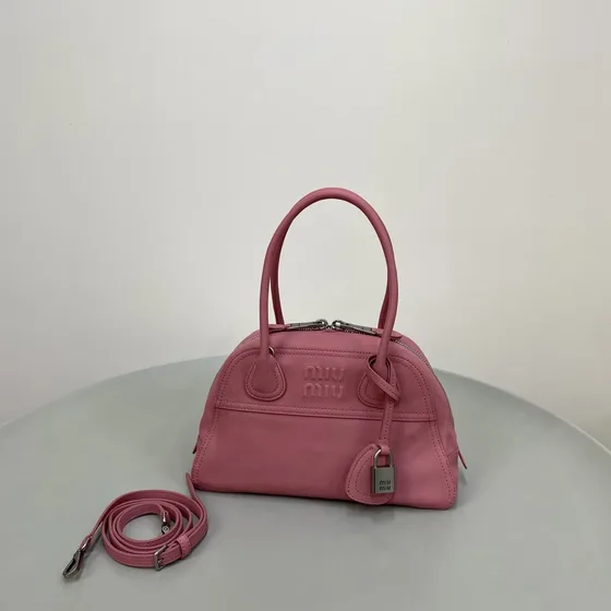 Miu Miu Leather Top-Handle Bag Pink Top Handle