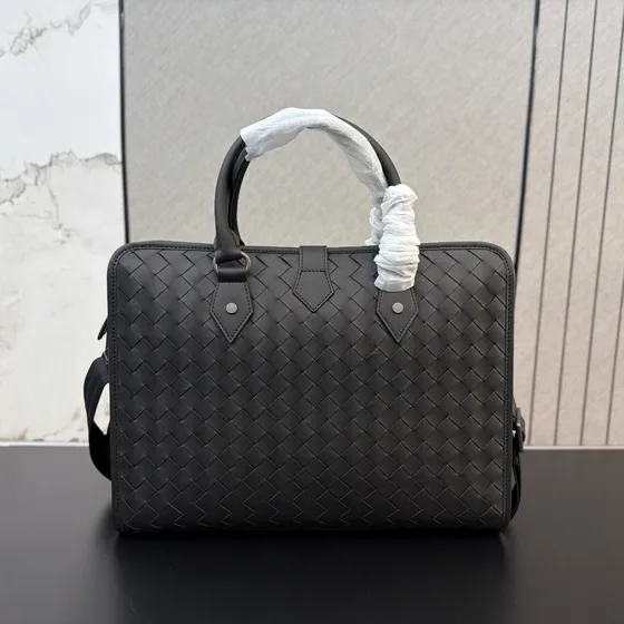 Bottega Veneta Intrecciato Mallette Dark Gray Anse supérieure