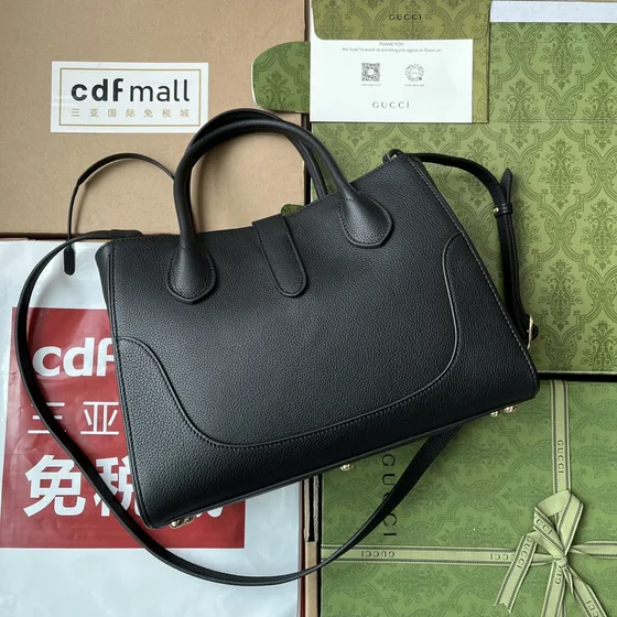 Gucci Jackie 1961 Small Tote Schwarz Henkel