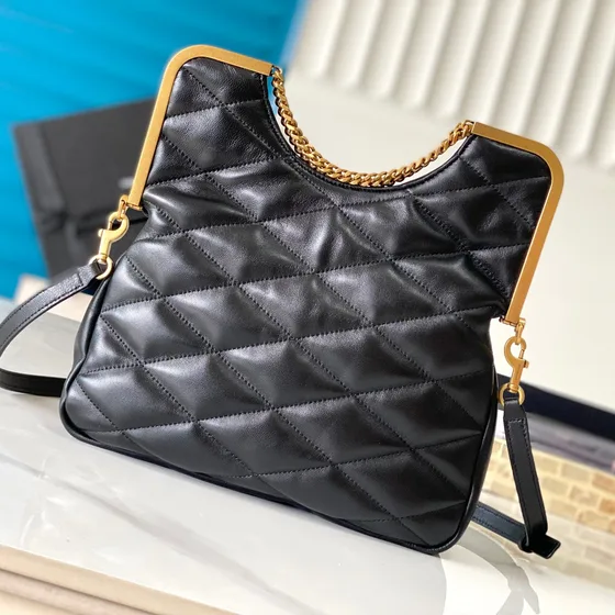 YSL Le 57 Quilted Hobo Bag Preto Hobo
