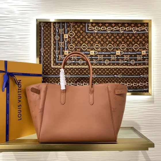 Louis Vuitton Lock It Tan Tote Bag