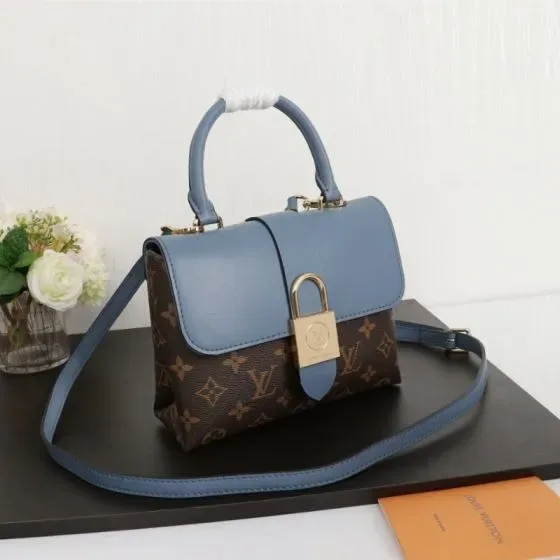 Louis Vuitton Locky Bb Blauw/Bruin Monogram 20cm Bovenhandgreep