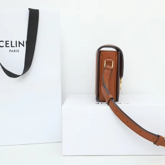 Celine Triomphe Beige/Brun Crossbody