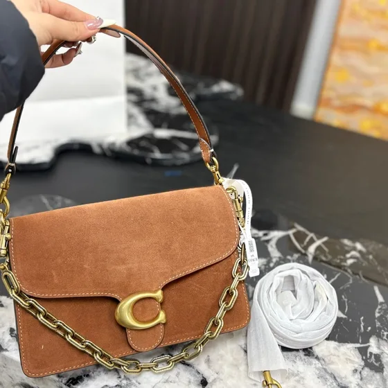 Coach Soft Tabby Chain Skuldertaske Brun Skuldertaske
