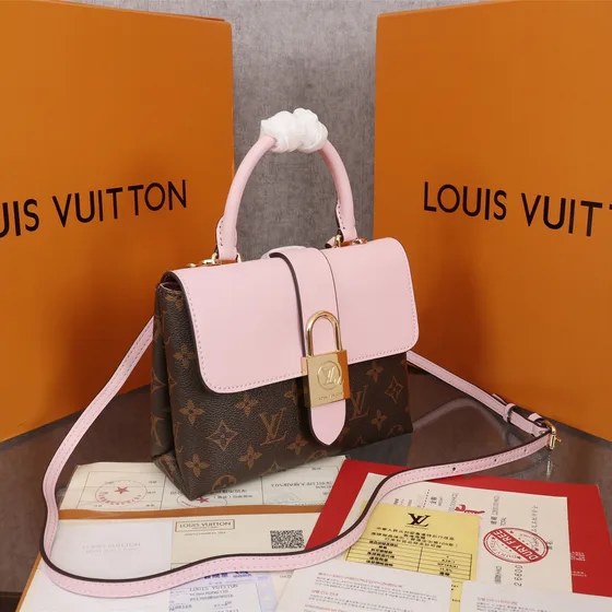 Louis Vuitton Locky Bb Marrom/Rosa Alça superior