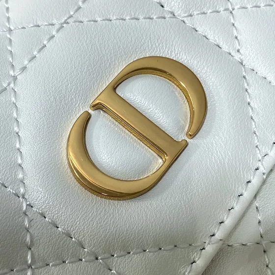 Dior Dior Caro Mini Backpack White Backpack