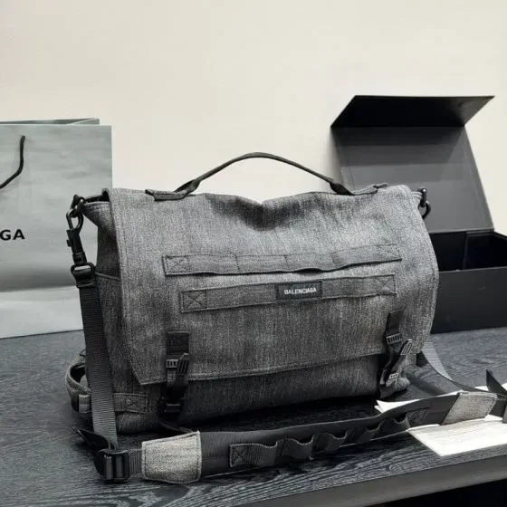 Balenciaga Army Large Messenger Bag Gray Crossbody