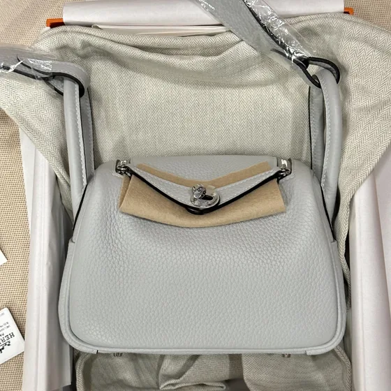 Hermes Lindy Mini Pale Blue Shoulder Bag