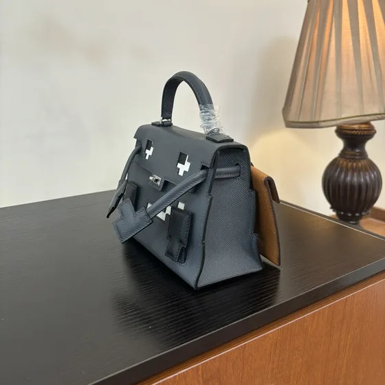 Hermes Kelly Doll Picto Gray Top Handle