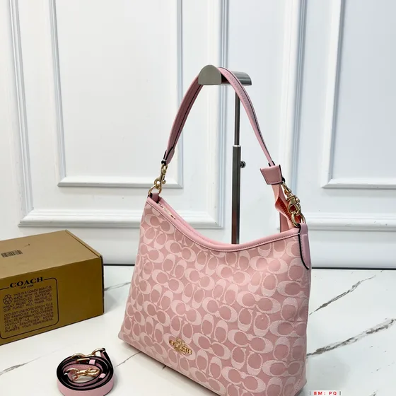 Coach Tabby Hobo In Signature Chambray Powder Rosa Hobo