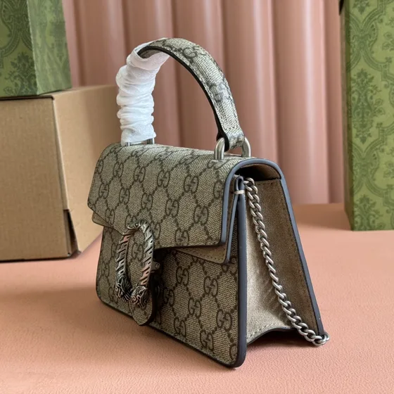 Gucci Dionysus Mini Asa superior Bag Beige/Ebony Gg Supreme Asa superior