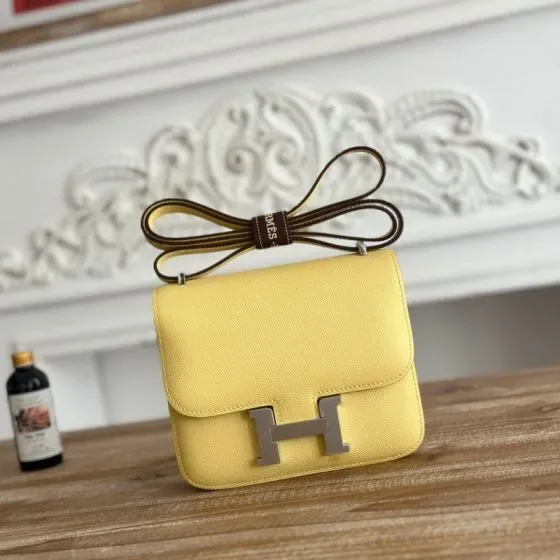 Hermes Constance Gelb Crossbody